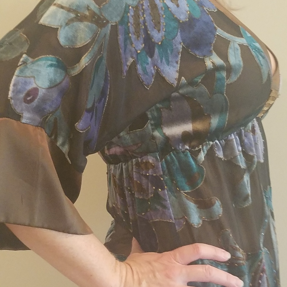 Hale Bob velvet kimono sleeve dress - Picture 6 of 8